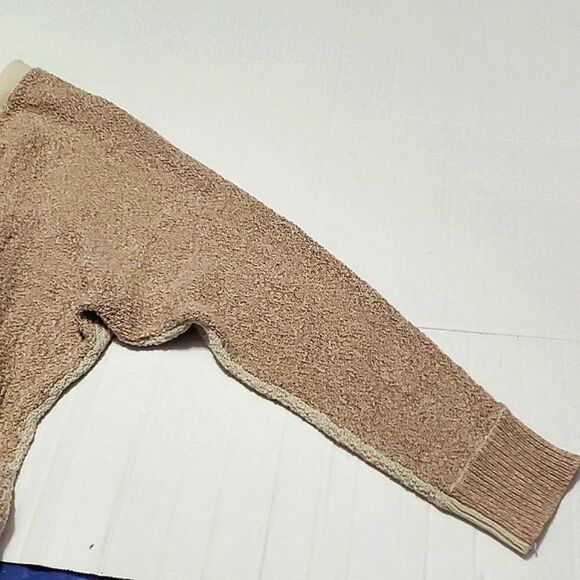 UO Sparkle & Fade Cream Two Tone Oversized Textured Buttoned Down Cardigan - Picture 6 of 11